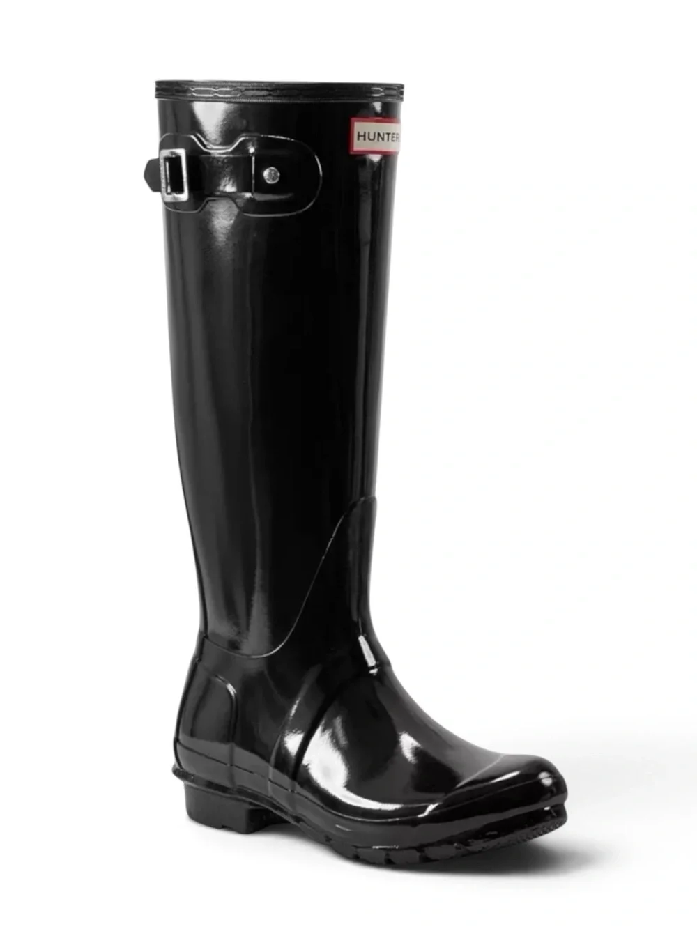 Hunter Original Tall Rain Boots Black Gloss Waterproof Women’s Size 8